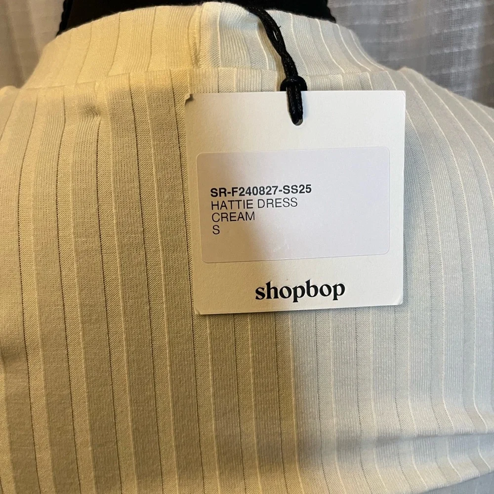 Le Bop Hattie Dress Ribbed Knit Maxi in Cream NWT Small